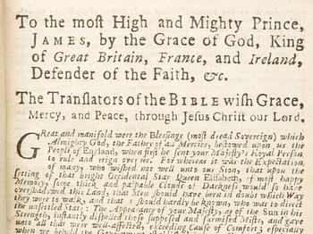 BOKBAND,"Holy Bible, Containing The Old and New Testaments..." Tryckt hos James Watfon, Edingburgh 1716.