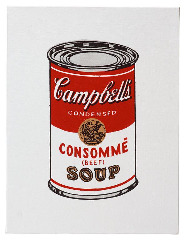 Richard H. Pettibone, "Andy Warhol, '32 Cans of Campbell's Soup', 1962".