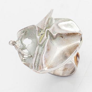 Björn Weckström, ring "Jaaras dröm", sterlingsilver. Lapponia 1969.