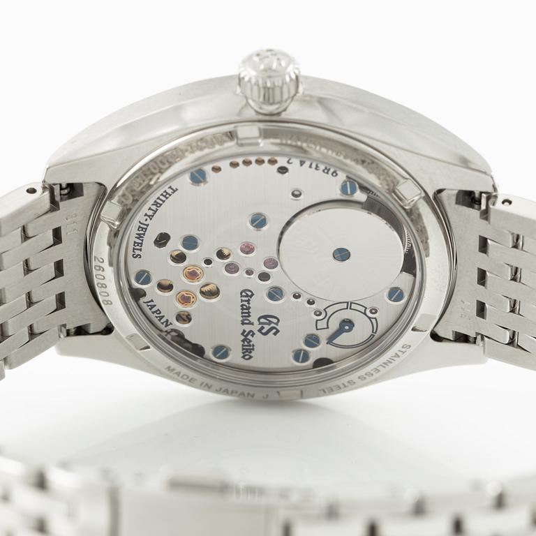 Grand Seiko, "White Omiwatari", wristwatch, 38.5 mm.