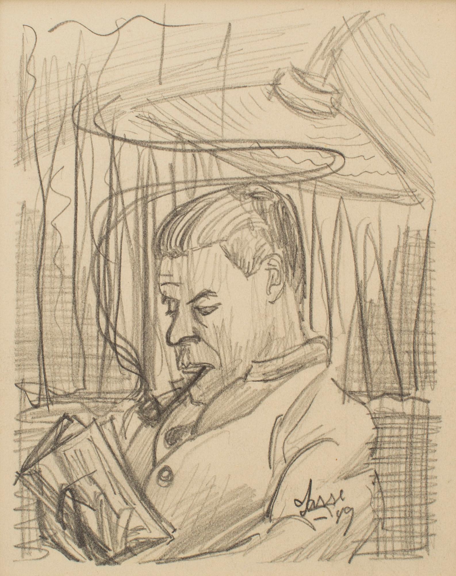 LARS ENGLUND, Pencil, 2, signed and dated -49.