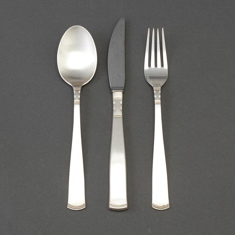 JACOB ÄNGMAN, cutlery, 25 pieces, "Rosenholm", GAB, Stockholm, weight ca 1256 g.