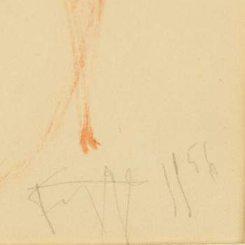 EDDIE FIGGE, watercolour on paper, signed and dated 1956.