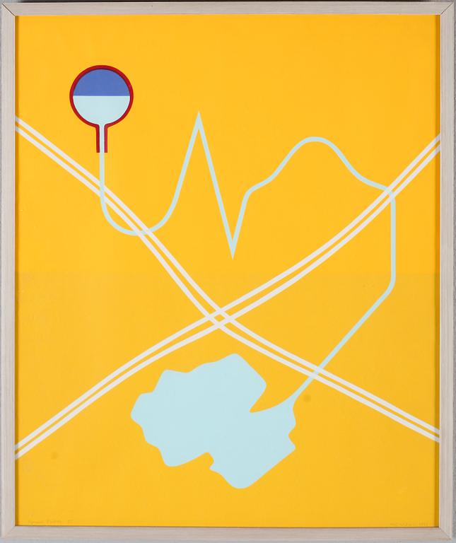 KG NILSON, silkscreentryck, signerad, daterad 1968 och numrerad EA 2/5.