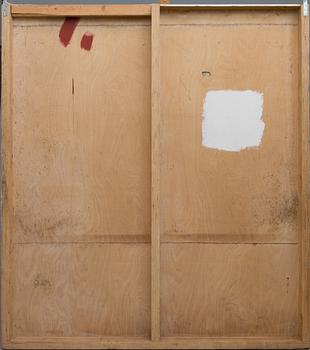 Jori Kalliola, sekatekniikka ja assemblaasi puulle, signeerattu ja päivätty 2015.