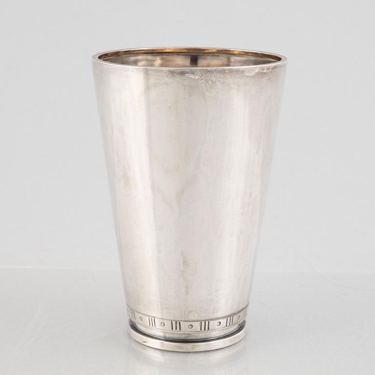 Sven Carlman, a silver beaker, CF Carlman, Stockholm 1965.