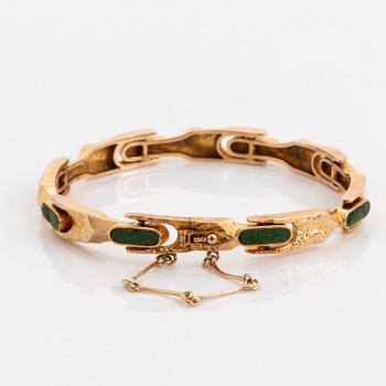 A 14K gold and zoisite Lapponia bracelet "Namban".