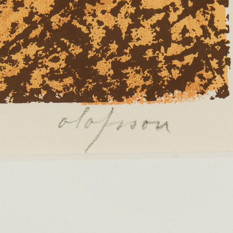 PIERRE OLOFSSON, färglitografi, handkolorerad. Signerad Olofsson och numrerad 38/40.