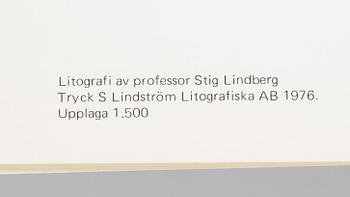 STIG LINDBERG, färglitografi, signerad och daterad -76.