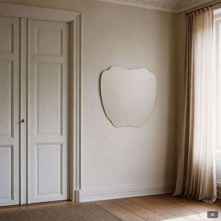 A Swedish Modern mirror, 1940s/50s.