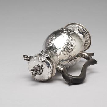 Jacob Kolb, kaffekanna, silver Augsburg 1779-1781. Rokoko.