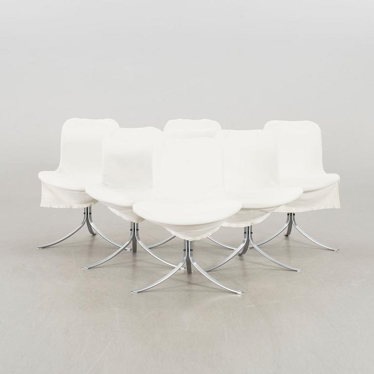 Poul Kjaerholm, a set of six "PK9" chairs, edition E Kold Christensen Denmark.