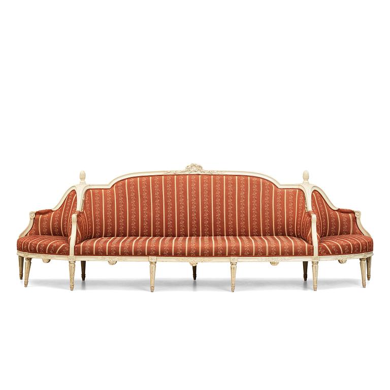 A Gustavian late 18th century sofa Confidante.