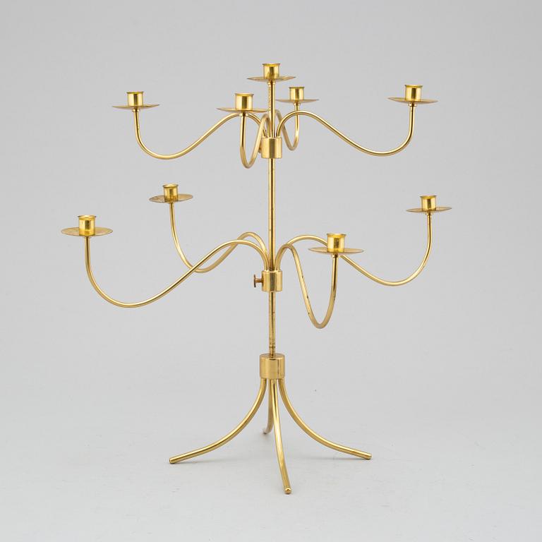 A BRASS CANDELABRUM, second half of the 20th century.