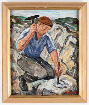 Albin Amelin, oil on canvas, signed and dated -54.