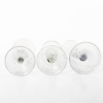 Pointed glasses, similar, 6 pcs, 18th century.