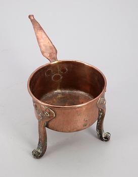 KASTRULL, koppar, möjligen 1700-talets andra hälft.