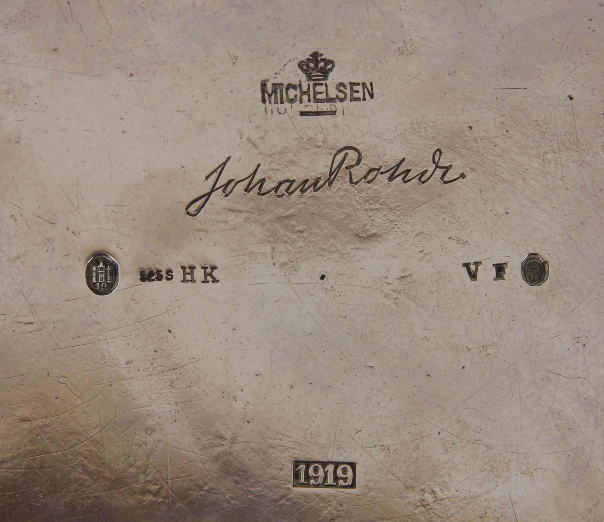 SKÅL. Silver, Johan Rodhe för Michelsen, 1919. Danmark.