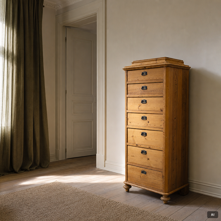 A chest of drawers, late 19th Century.