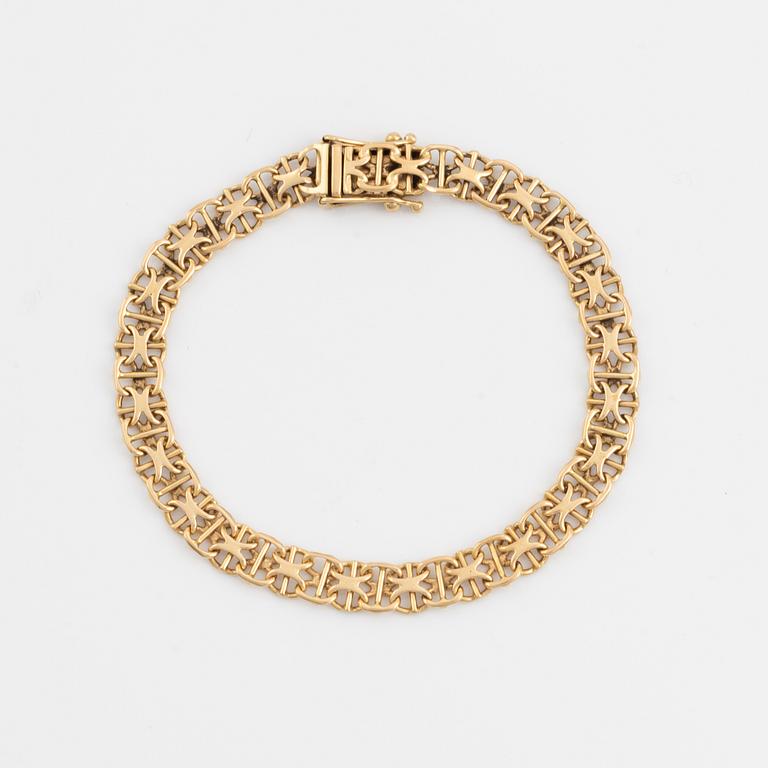 Armband, X-länk 18K guld.