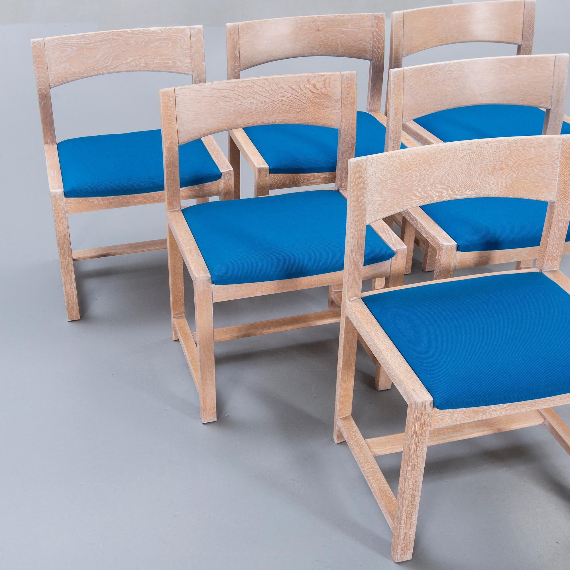 A Danish 1960s dining table and 6 chairs,