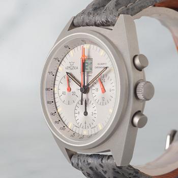 LEMANIA, hybrid, chronograph, "1/100sec" protoype, wristwatch, 37 mm.