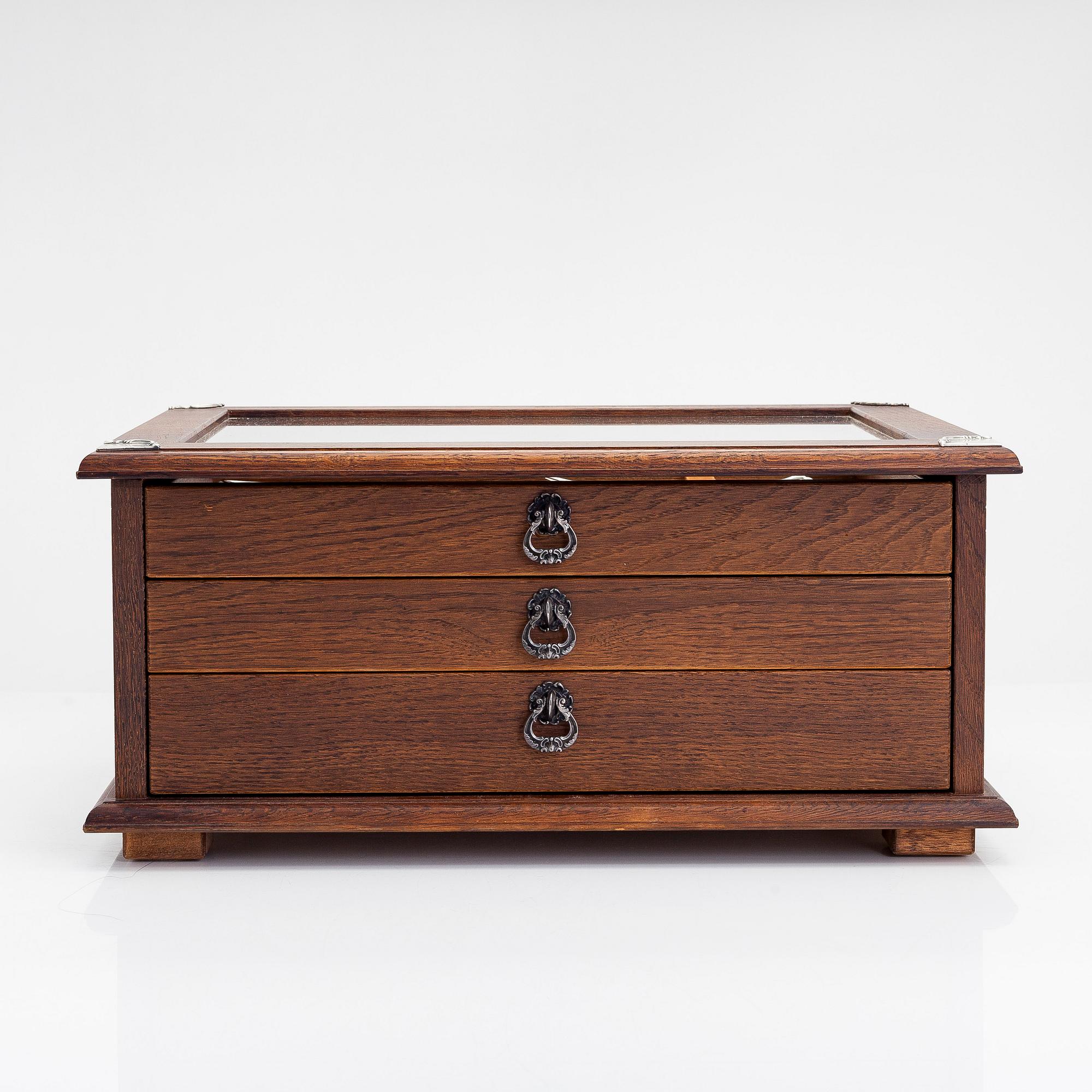 Bestickuppsättning, 90 dlr, silver, "Chippendale", Kultakeskus, Tavastehus 1991-92. I bestickschatull.