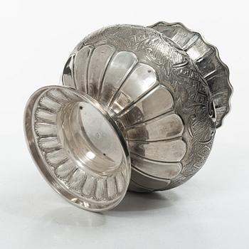 Vase / outer casing, silver, Rococo style, 20th century.