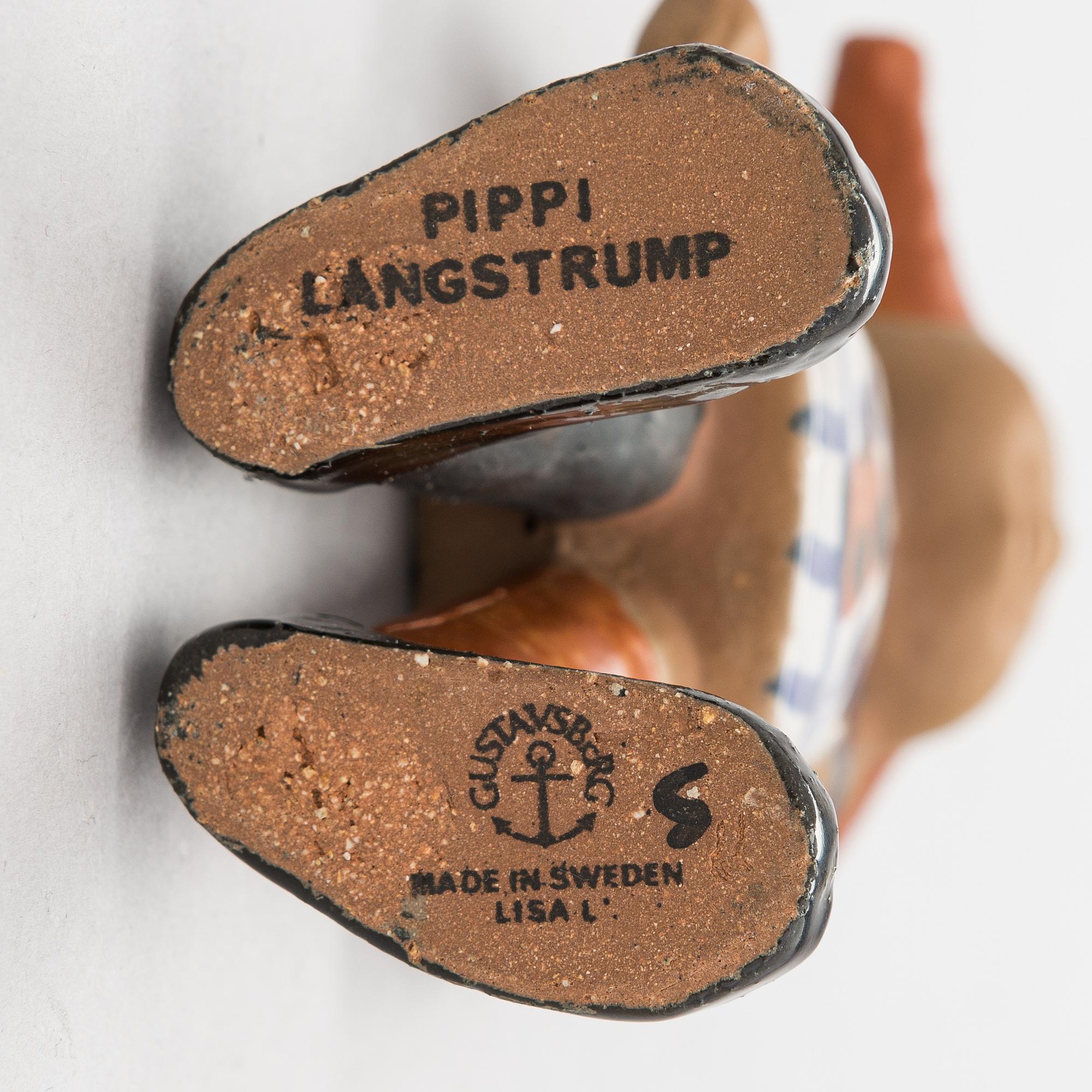 Lisa Larson, figurin, stengods, "Pippi Långstrump", Gustavsberg.