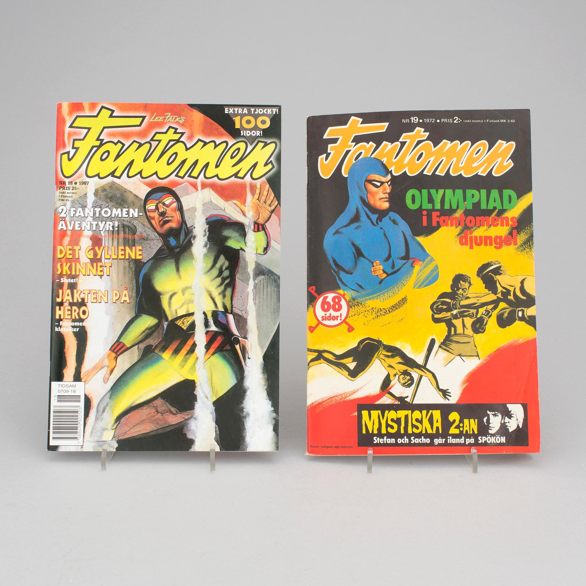 A lot of "Serietidningen Fantomen" comic books full years 1971-2015.