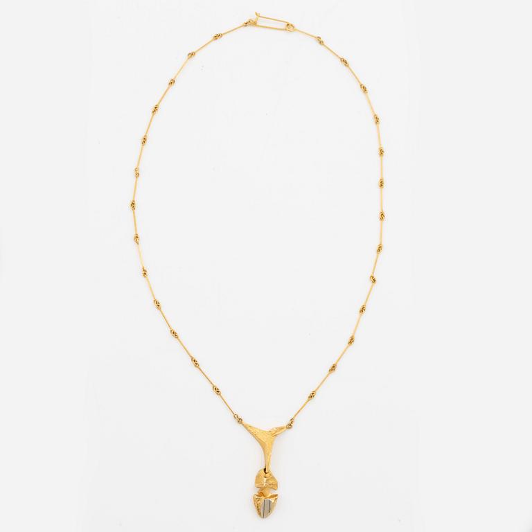 Björn Weckström, necklace 18K gold, "Kaira", Lapponia 1979.