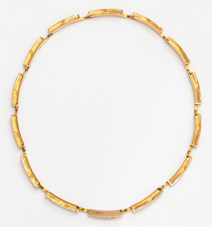 Björn Weckström, kaulakoru, "Tundra", 14K kultaa. Lapponia 1970.