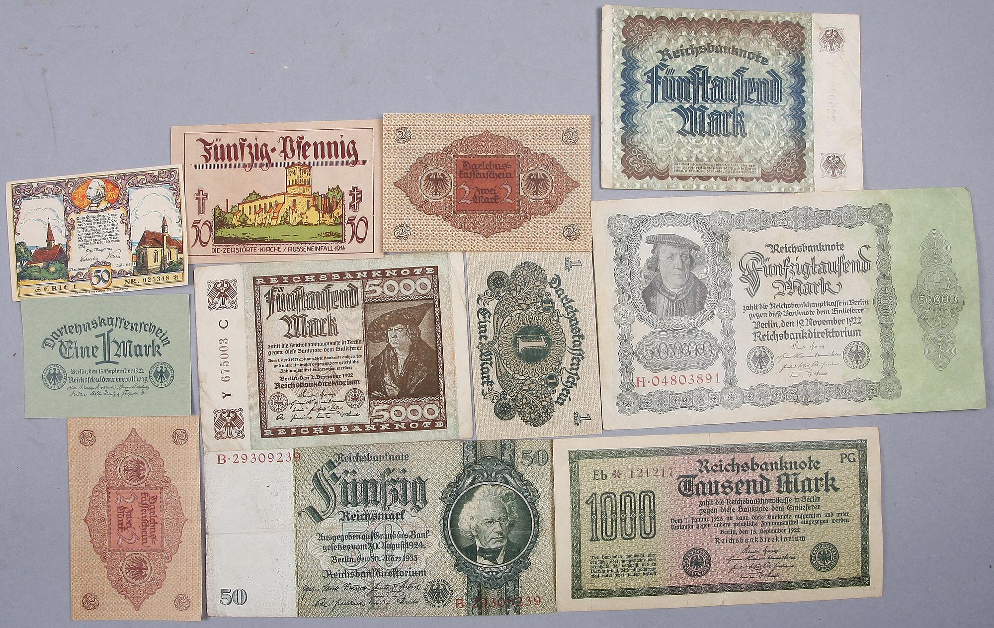 PARTI SEDLAR, ca 50 st, mest Tyskland, 1910-20-tal.