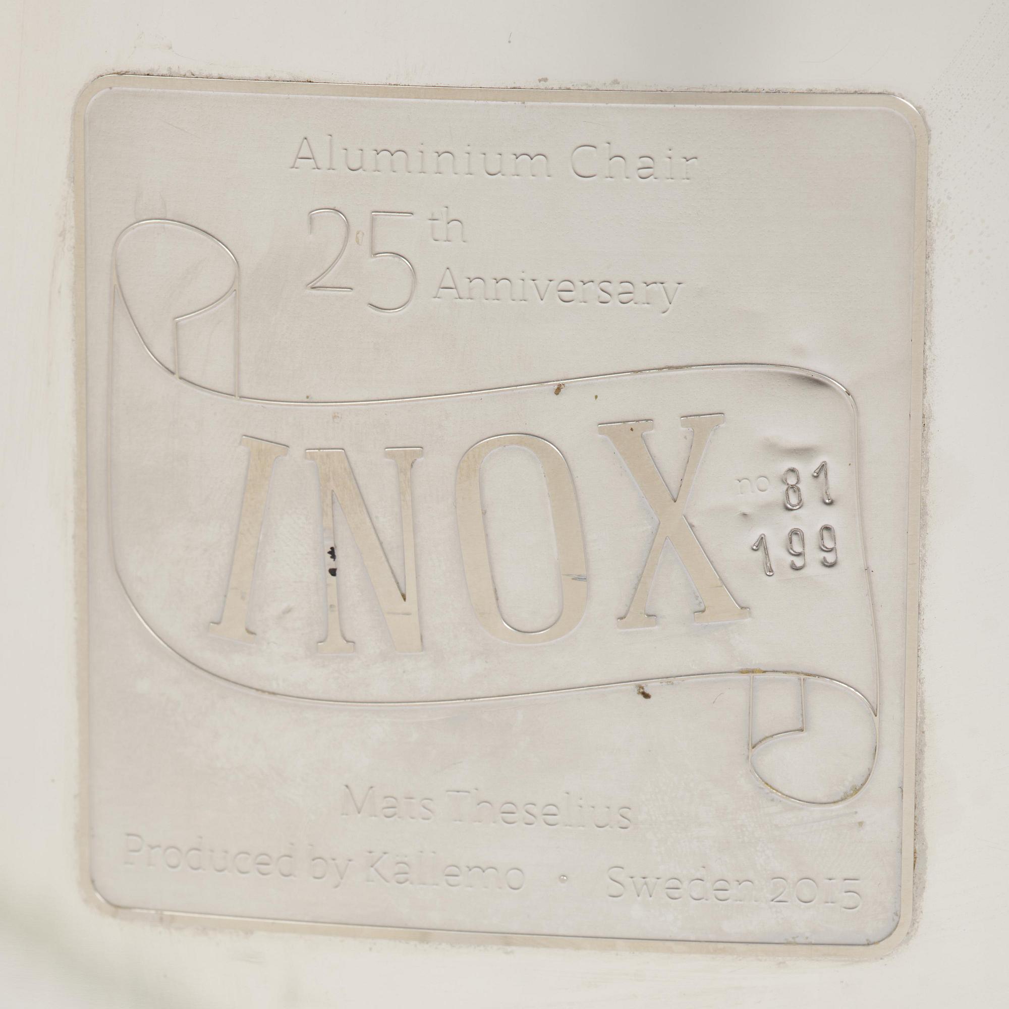 Mats Theselius, an "Inox" armchair, ed. 81/199, Källemo, Värnamo, post 2015.