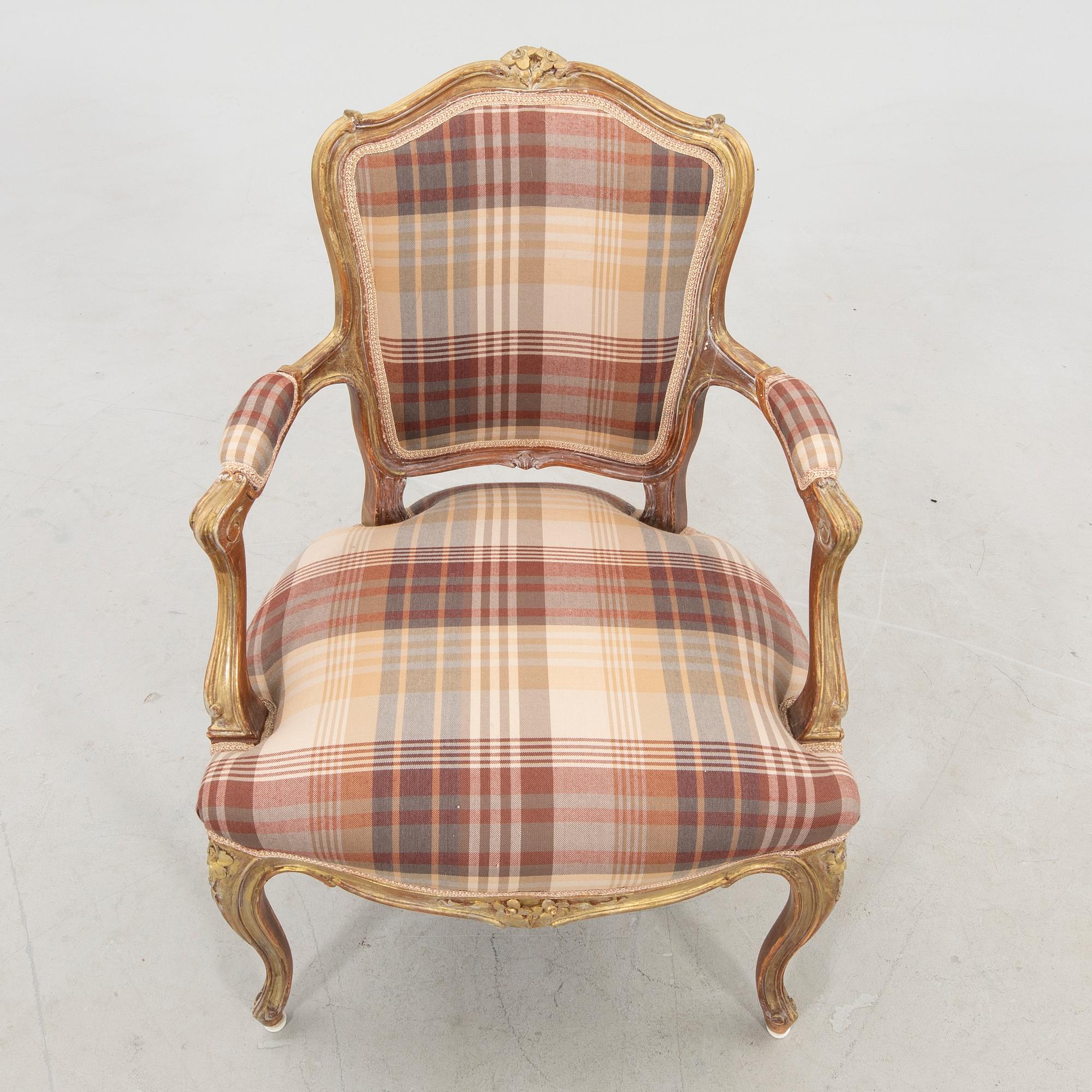 Armchair Louis XV style 20th century.