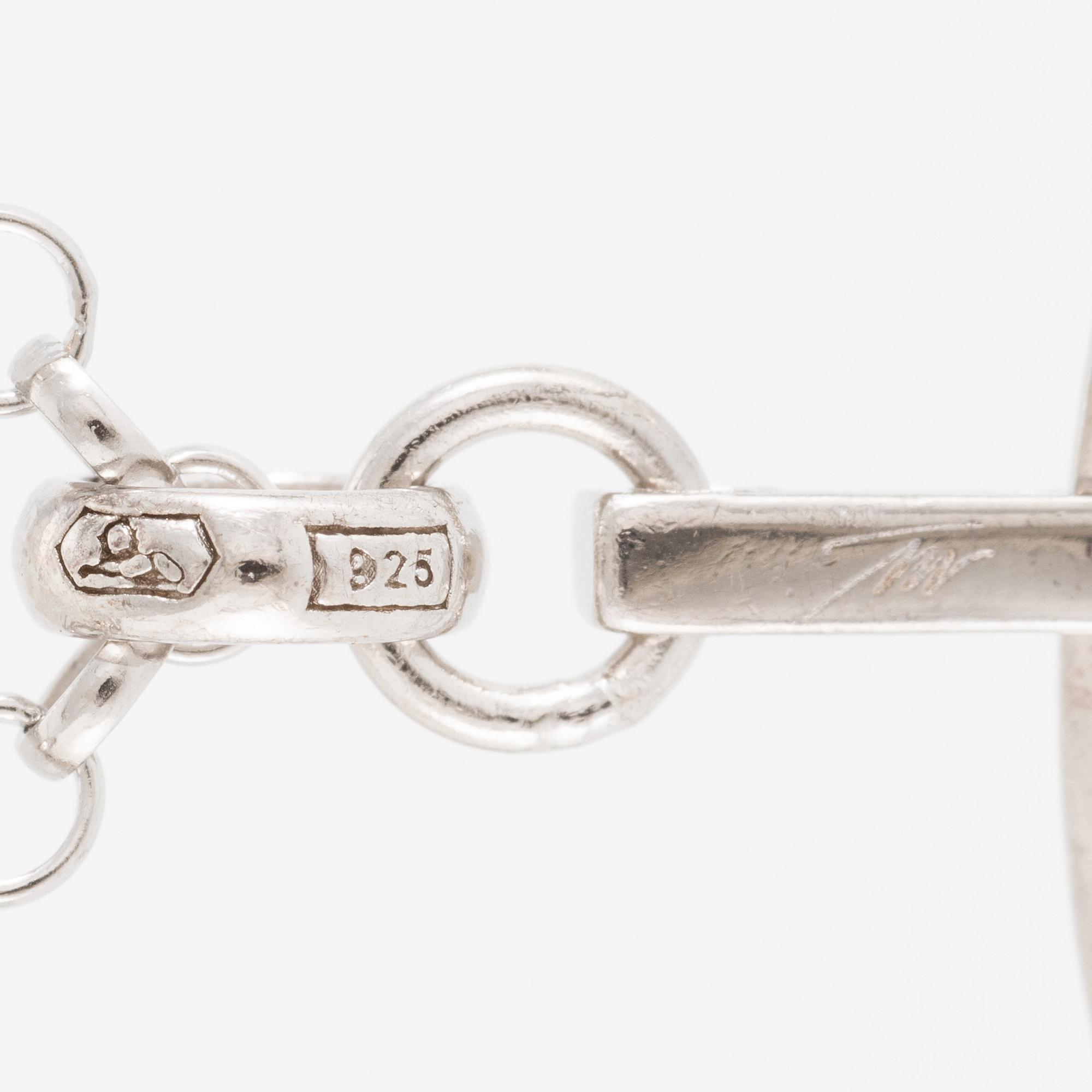 Tapio Wirkkala, pendant with chain "Silvermoon", sterling silver, for Kultakeskus.