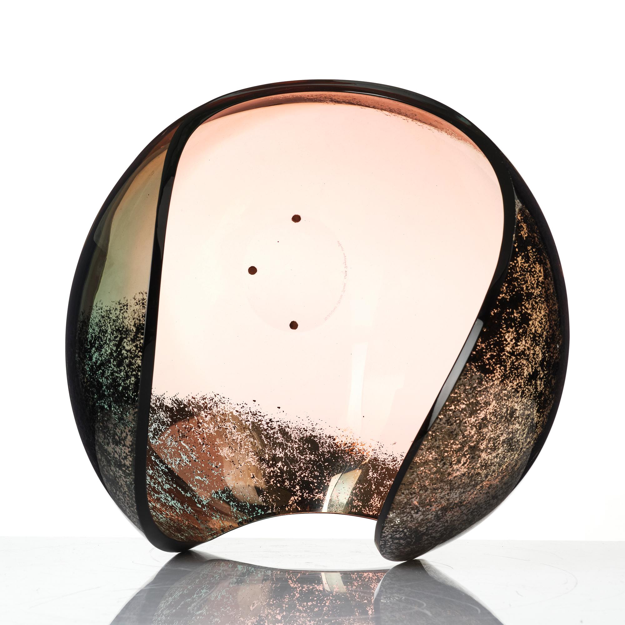 Lena Bergström, a unique glass bowl, Kosta Boda, signed.