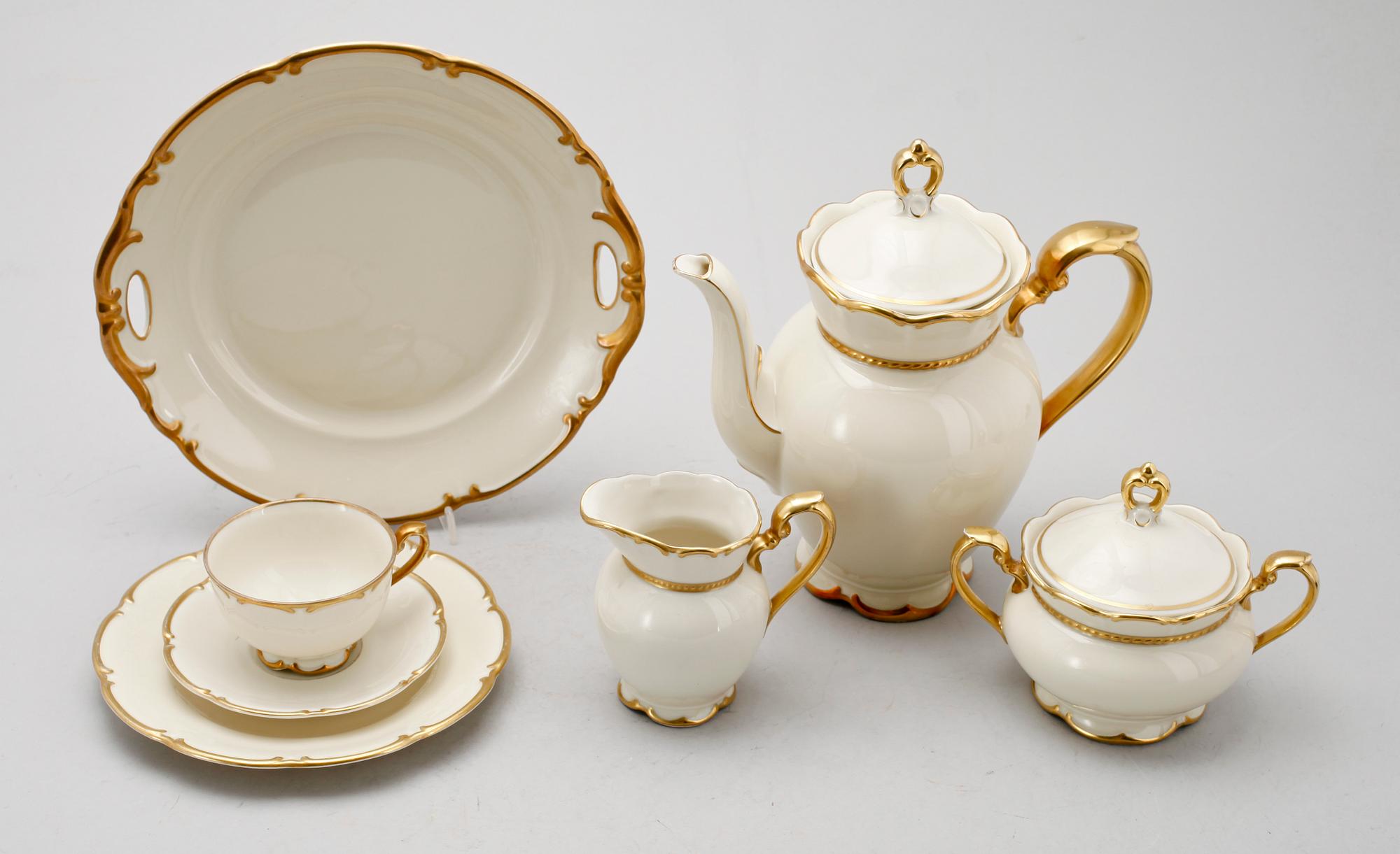 KAFFESERVIS, porslin, 1900-talets mitt.