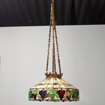 OKÄND FORMGIVARE, taklampa, sannolikt USA, ca 1900, jugend.