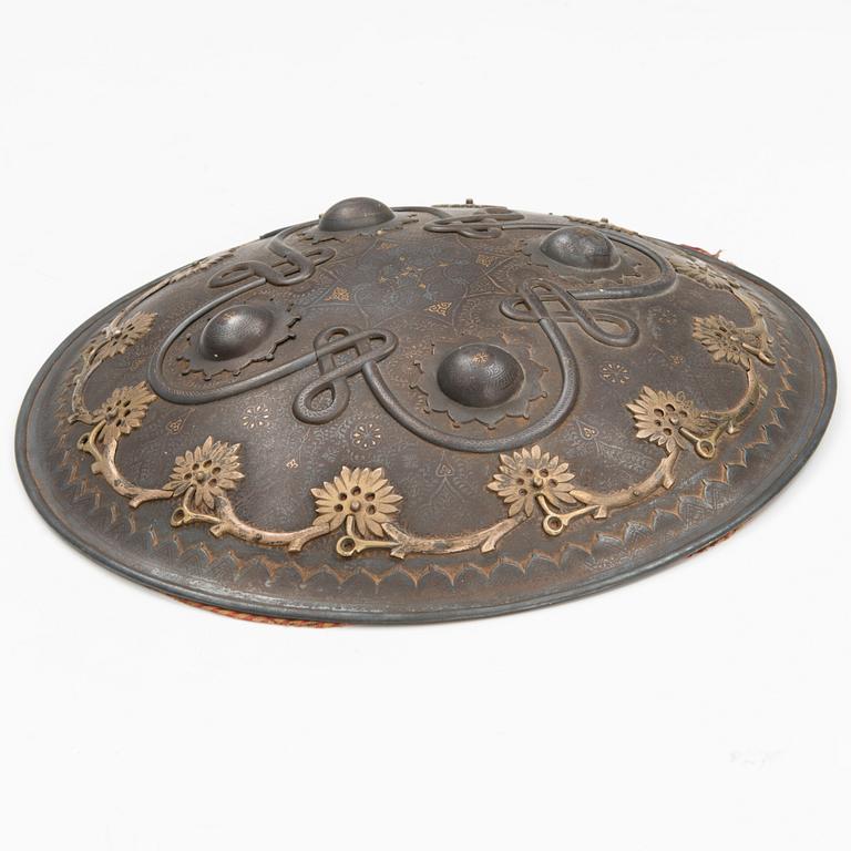 A 19th Century Indo-persian Dhal Separ steel shield.