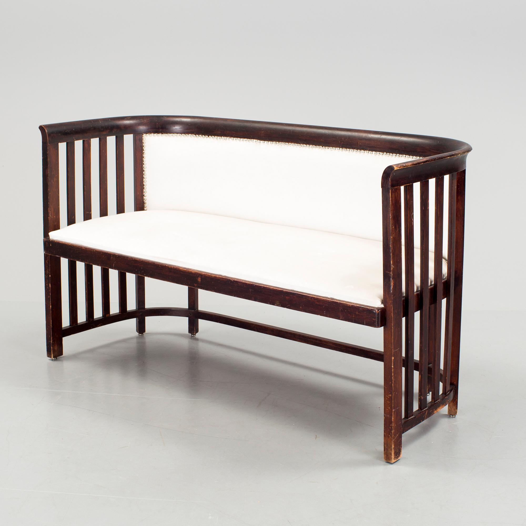 A Viennese Art Nouveau sofa probably by Josef Hoffmann, early 20th Century.