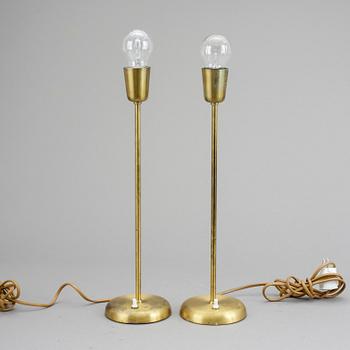 BORDSLAMPOR, ett par, Einar Bäckström, 1940/50-tal.