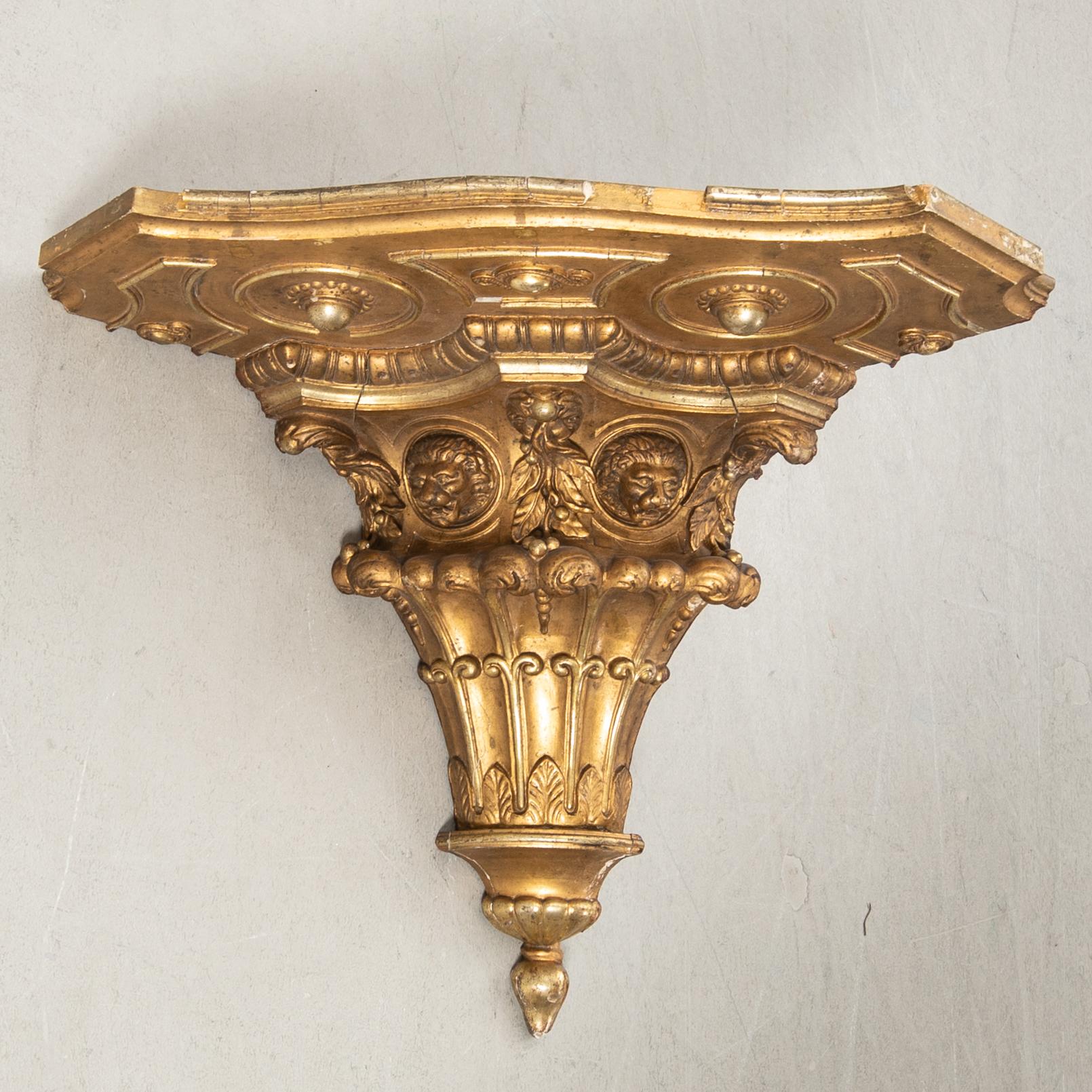 Corner console shelf around 1900.