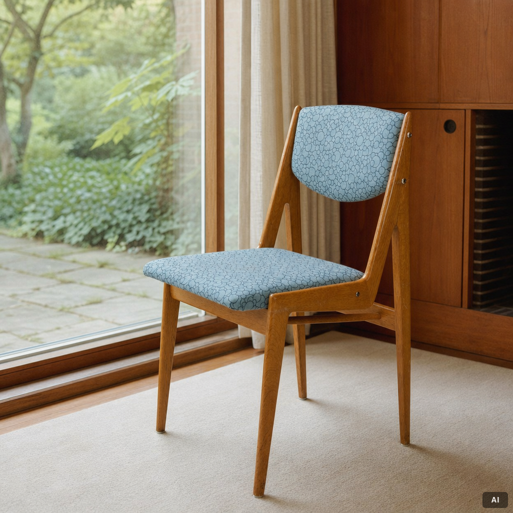 Arne Vodder, & Anton Borg, four 'Ella' chairs, Denmark, 1950's.