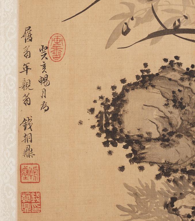 An album with 12 paintings by Qing dynasty artists, circa 1900. Attributed to Zhang Jian, Shou Ping, Yang Jin, after.