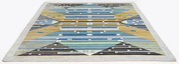 Agda Österberg, a carpet. 'Matta 232' or a variant of it, flat and tapestry weave, c. 352 x 240 cm, signed AÖ.
