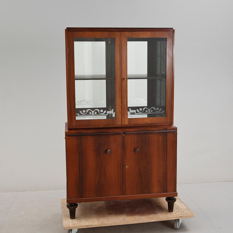 VITRINSKÅP, art deco, 1930/40-tal.