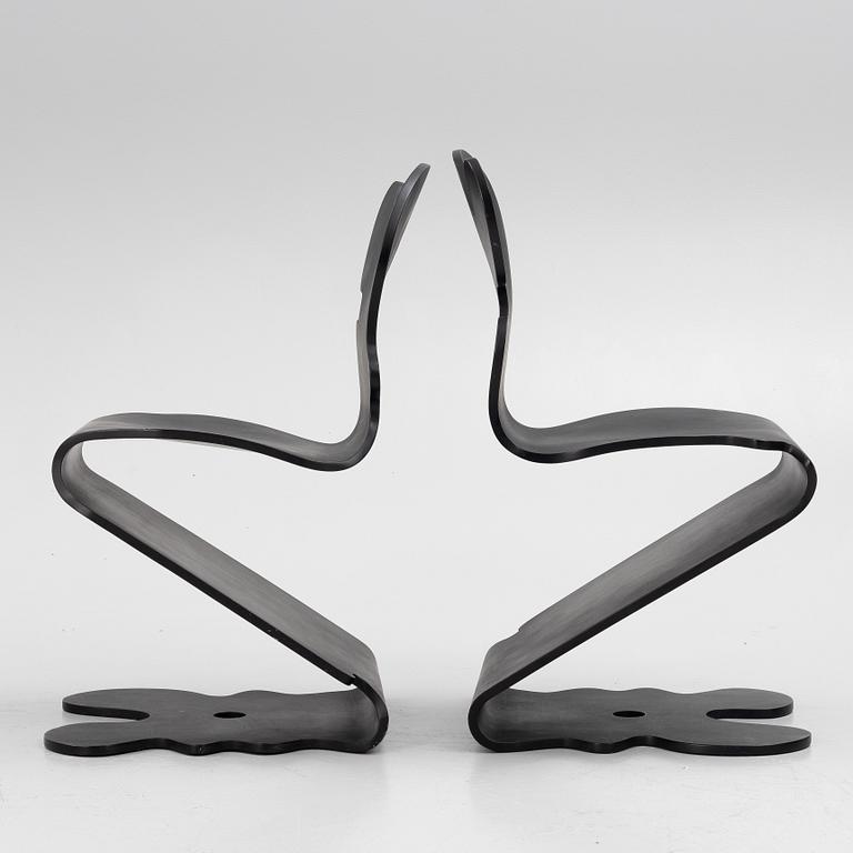 Verner Panton, chairs, a pair, "Pantonic 5000 chair", Studio Håg, Norway, 1990s.
