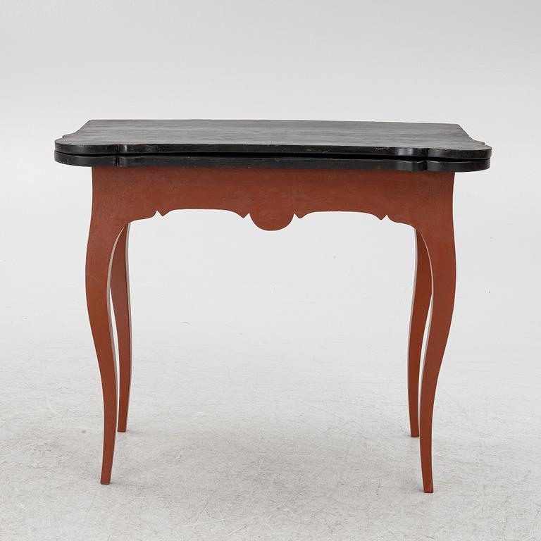 A Swedish rococo games table, later part 18th century.