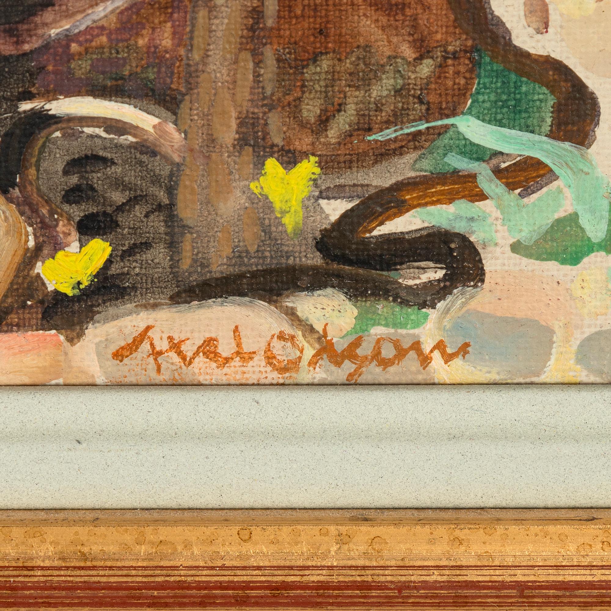 Axel Olson, oil on canvas, signed.